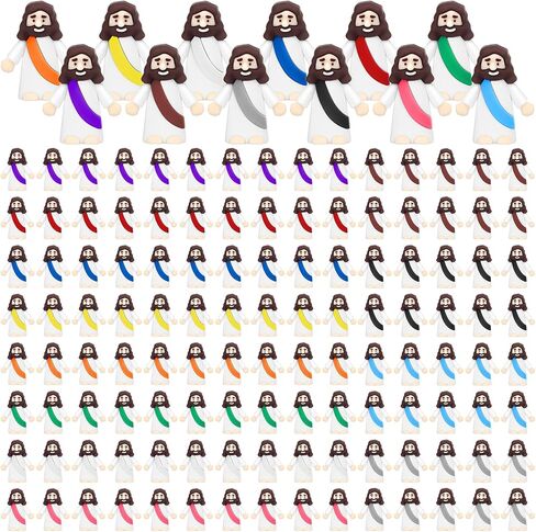 Draupnir 120pcs شخصيات يسوع الصغيرة تماثيل عيد الفصح المصغرة بكميات كبيرة ، وشخصيات يسوع الدينية هدية لأصدقاء العائلة زميل في العمل في عيد الفصح (قوس قزح) in Kuwait