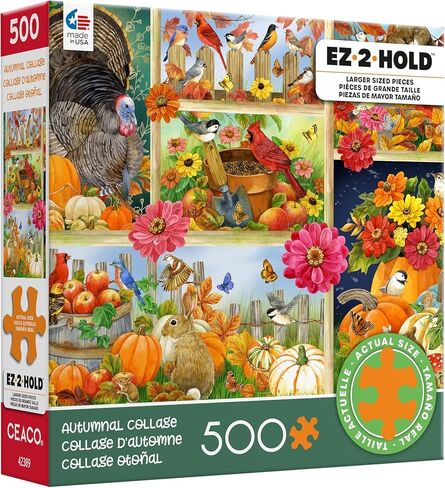 Ceaco - Autumnal Collage - 500 Larger Sized Piece Jigsaw Puzzle in Saudi Arabia