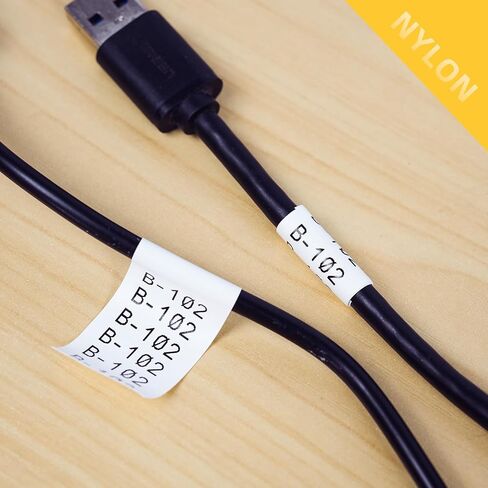 Replace for M21-750-499 3/4 Inch Nylon Cloth Label Tape, Compatible with M210, M211, BMP21-PLUS, BMP21-LAB Label Printer, 0.75" Width for Wire/Cable Marking, High Adhesion, 2-Pack in Kuwait