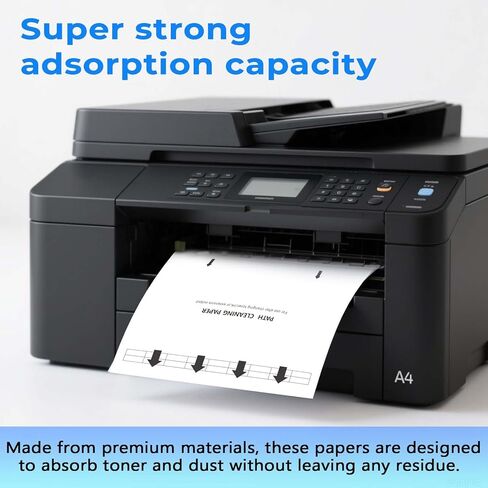 15-Pack Cleaning Sheets(11 * 8.5in) for for Laser and Inkjet Printers,Universal Roller Cleaning Sheets for Copiers and Fax Machines, Printer Paper for cleaning Dust and Debris in Saudi Arabia