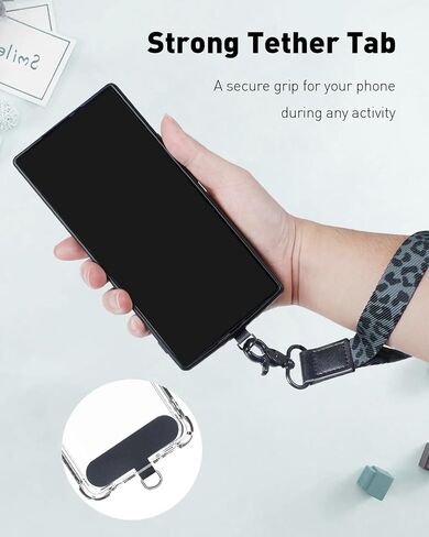 Uniclife Keychain Wristlet, Soft Fabric Key Chain for Car Keys Badges, Cool Wristlet Keychain with 2 Key Rings Tether Tab & Phone Strap, Short Wrist Lanyard Strap for Men & Women (Leopard Print) in Saudi Arabia