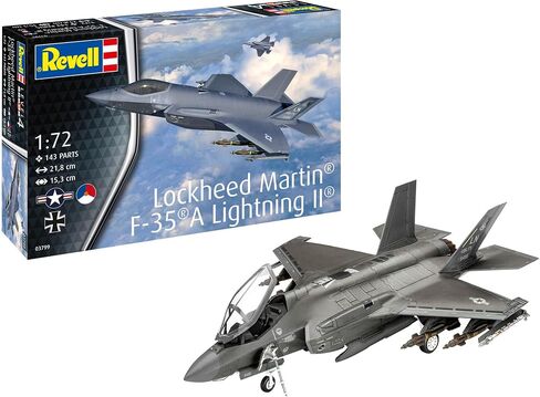 Revell 03799 Lockheed Martin F-35A Fighter Aircraft 1:72 Scale Unbuilt/غير مصممة in Saudi Arabia