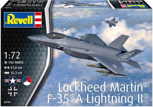 Revell 03799 Lockheed Martin F-35A Fighter Aircraft 1:72 Scale Unbuilt/غير مصممة in Saudi Arabia