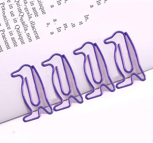 120PCS Cute Animal Shaped Paperclips Assorted Colors Paper Clips Decorative Bookmark Metal Paper Clamps for for Home Office Supplies in Kuwait