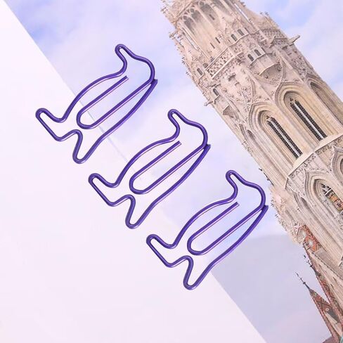 120PCS Cute Animal Shaped Paperclips Assorted Colors Paper Clips Decorative Bookmark Metal Paper Clamps for for Home Office Supplies in Kuwait