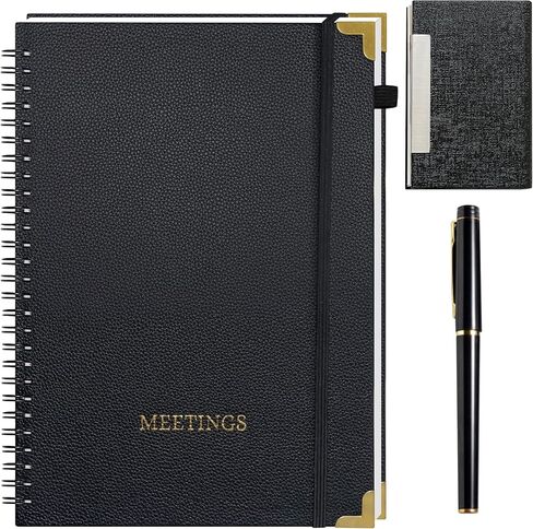 3 أجهزة كمبيوتر كمبيوتر محمول للعمل ، ويأتي هذا مع قلم وحامل بطاقة عمل ، وجلد بو ، دفتر ملاحظات للاجتماعات ، الزاوية المعدنية السوداء والذهبية 7 "× 10 بوصة ، مخطط أعمال ، اجتماعات in Kuwait