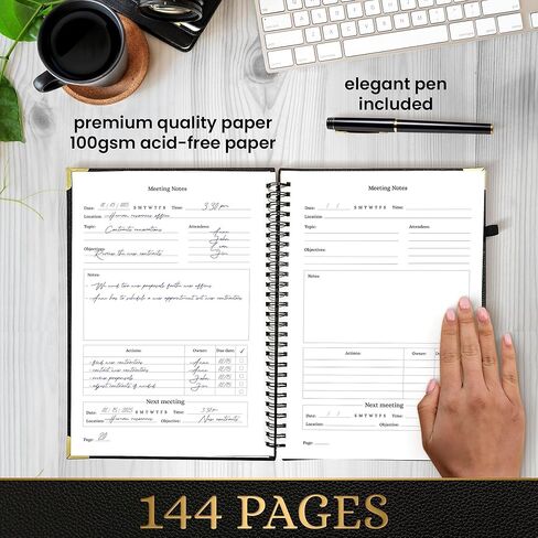 3 أجهزة كمبيوتر كمبيوتر محمول للعمل ، ويأتي هذا مع قلم وحامل بطاقة عمل ، وجلد بو ، دفتر ملاحظات للاجتماعات ، الزاوية المعدنية السوداء والذهبية 7 "× 10 بوصة ، مخطط أعمال ، اجتماعات in Kuwait