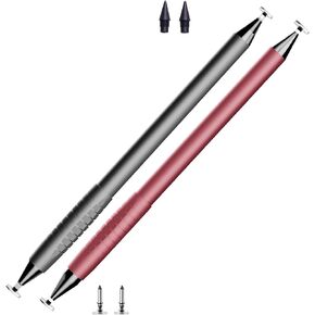 أقلام لمس 2 في 1 لأجهزة iPad، وشاشات اللمس العالمية عالية الحساسية والدقة، قلم ذو طرف سعوي عالي الحساسية لأجهزة Samsung/Galaxy/الكمبيوتر اللوحي/Kindle/الكمبيوتر/FireTablet (عبوة من قطعتين) in Kuwait
