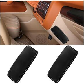 Car Center Console Knee Leg Elbow Cushion Pad, 2 Pack Soft Leather Door Armrest Foot Care Thigh Support Comfort Pillow, Auto Interior Accessories for Knee Pain Relief (Black/Red Line)
