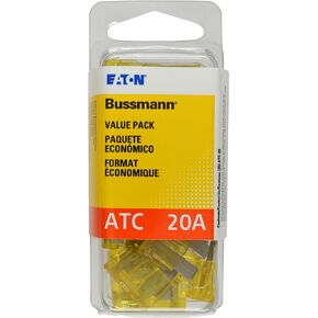 Bussmann (VP/ATC-20-RP) Yellow 20 Amp 32V Fast Acting ATC Blade Fuse, (Pack of 25)