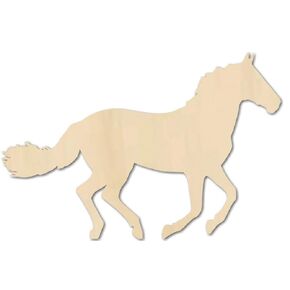 12" Running Horse - 1 Large Wood Horse - 1/8" Wood Cutout Shape - DIY Sign - Party Supplies - Decoration - Horse Theme