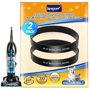 KEEPOW Vacuum Belt Replacement Compatible with Bissell PowerForce Helix Turbo Vacuum Cleaner 2191, 2191U, 2190, 1700, 1701, 1797, 2691, 2692, 1240, 12B1, 68C7, 3920, Part #2031093, 4 Pack