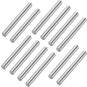 12 Pcs Zinc Rod Zinc Metal Anode 99.995% High Purity 3.94 x 0.39 Inch Anti Corrosion Good Conductivity Smooth Surface for School Scientific Experiment Research, Silver