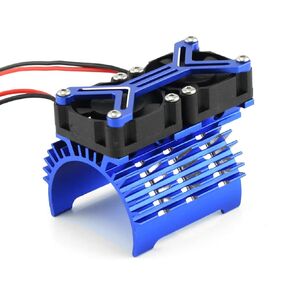 RC Motor Cooling Fan 15000 RPM for 1/8 1/7 Arrma Typhon 6S Kraton 6S Felony Mojave, Dual 30mm Cooling Fans 42mm Alum Motor Heatsink for 4274 4068 4268 Brushless Motor