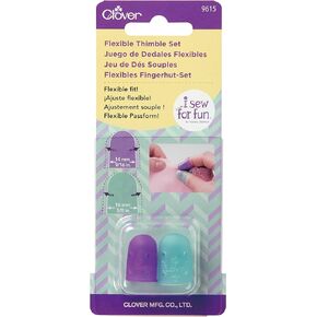 Clover I Sew for Fun Flexible Set Thimble, purple and blue 2