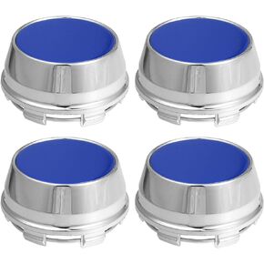 ACROPIX 66mm Outer Diameter 6 Clips Car Wheel Tyre Center Hub Caps Covers for Vehicle Silver Tone Black - Pack of 4