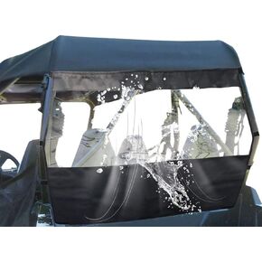 Middle Clear Rear Wind Guard Rear Windshield Rear Window Compatible With for UTV Polaris RZR 4 800 570 xp 900 xp 4 900 2007-2014