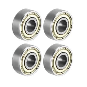 uxcell 608ZZ Deep Groove Ball Bearing Double Shield 8mm x 22mm x 7mm High Carbon Steel Z1 Bearings 4pcs