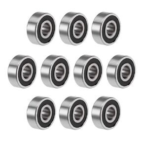 uxcell MR74-2RS Deep Groove Ball Bearings 4mm Inner Dia 7mm OD 2.5mm Bore Double Sealed Chrome Steel Z2 10pcs
