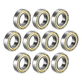 uxcell 695ZZ Deep Groove Ball Bearing Double Shield 695-2Z 1080095, 5mm x 13mm x 4mm Carbon Steel Bearings (Pack of 10)