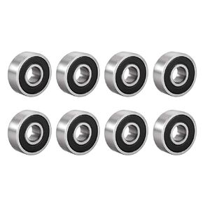 uxcell Deep Groove Ball Bearing 10mm x 22mm x 6mm Double Sealed Carbon Steel Bearings 8pcs