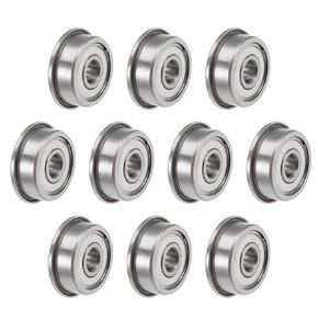 uxcell F685ZZ Flanged Ball Bearing 5mmx11mmx5mm Double Shielded Chrome Steel Deep Groove Bearings 10pcs