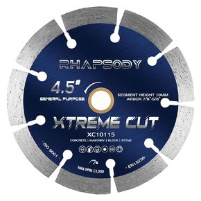 16 Inch Diamond Concrete Saw Blade, Segmented General Purpose Blade Dry/Wet Cutting Concrete, Reinforced Concrete, Masonry, Brick, Block,1"-20mm Arbor