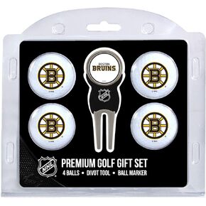 Team Golf NHL Regulation Size Golf Balls (4 Count) & Divot Tool with Removable Double-Sided Magnetic Marker