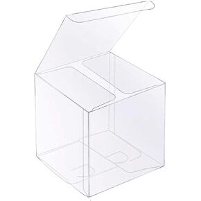 50 PCS Individual Clear Chocolate Coverd Oreos Cookie Boxes,2.36" x 2.36" x 1.18" Individual Macaron Box Mooncake Packaging for Wedding Easter Halloween Christmas Party