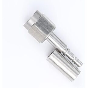 Stainless Steel Straight -3 AN Hose End Crimp Style, Length 27.3mm