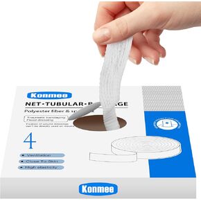 Tubular Bandage Elastic Net Wound Dressing Elastic Dressing Retainer Tubular Stretch Elastic Gauze Bandage, Size 4 for Palm, Wrist and Forearm