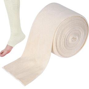 Tubular Bandage Reusable Support Bandage Stretch Eczema Bandage Washable Sport Bandages Unstretched Bandage for Large Knee Size D (3 Inch x 8.75 Yard)