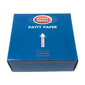 P-50-X, 5x4-3/4-Inch Hamburger Patty Papers, Disposable Meat Butcher Paper Sheets, 1000-Piece Pack