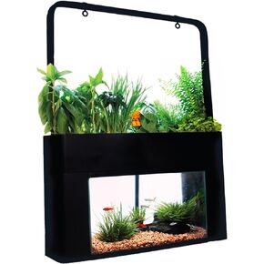 Aquaponics Garden, Self-Sustaining Desktop Aquarium Hydroponics Ecosystem Kit, fits Standard 10 Gallon Aquariums