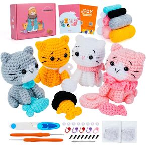 Crochet Kit for Beginners, Axolotls Cat Crochet Kit for Adults Beginner in Saudi Arabia