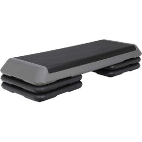 Adjustable Fitness Step Platform 43" Gym Aerobic Training Stepper w/4 Extra Risers,Home&Gym Workout Equipment for Cardio