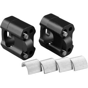 Motorcycle Handlebar Risers For 1-1/8"(28mm) 7/8" (22mm) Universal Handlebars Clamp Riser Taper Dirt Bike Motocross Dirt Bike (Silver)