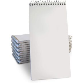 Portage Reporters Notebook – Top Bound Spiral Notepad, Blank Cover Steno Note Book, Perfect for Reporters & Journalists Taking Notes in the Field, Gregg Ruled – 4 x 8 In, 70 Sheets, 12 Pack