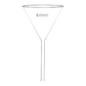 EISCO Filter Funnel, 100mm - 60° Angle - Plain Stem, 10mm - Borosilicate Glass