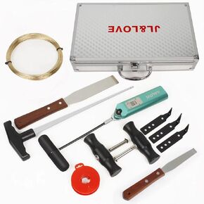 JL&LOVE Two Windshield Removal Tool Set with 2 Repair Knives in Premium Aluminum case