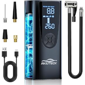 Tire Inflator - Portable Air Pump, Cordless Air Compressor 150 PSI-20000 mAh with Digital LCD Pressure Gauge, Smart Pump with LED Light, Quick Inflation for Car/Motorcycle/Bicycle/Tires/Balls