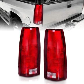 مصابيح هالوجين بديلة من AmeriLite OE لسيارة Chevy GMC c1500 C/K C10 Silverado Sierra Tahoe Yukon بليزر بالحجم الكامل - جانب السائق والراكب، مجموعة مصابيح السيارة، أحمر in Kuwait