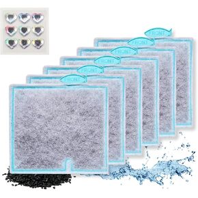 6 عبوات من خراطيش فلتر حوض السمك المتوسطة لمرشح الطاقة Aqueon LED PRO مقاس 10 وE مرشح الطاقة الداخلي مقاس 20 مع ملصق مجاني in Kuwait