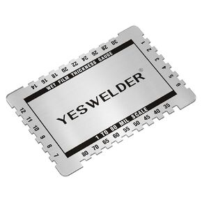 YESWELDER Wet Film Thickness Gauge Comb, 1-80 Mil Scale, Step and Notched for Paints Resins,Aluminum