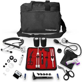 ASA Techmed Nurse Starter Kit - Stethoscope, Blood Pressure Monitor, Tuning Forks, and More - 18 Pieces Total (Pink)