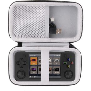 WERJIA Hard Carrying Case for RG35XX H /RG351MP/RG350M/ RG350P Handheld Retro Game Storage Suitcase (black)