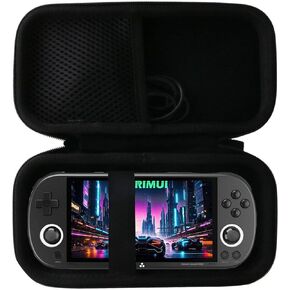 WERJIA Hard Carrying Case for RG35XX H /RG351MP/RG350M/ RG350P Handheld Retro Game Storage Suitcase (black)