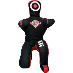 SPORTS Grappling Dummy BJJ Jiu Jitsu Hands Front Judo Punching Bag Wrestling Dummies (Sitting 5 FT / 60 in ) - UNFILLED, Black