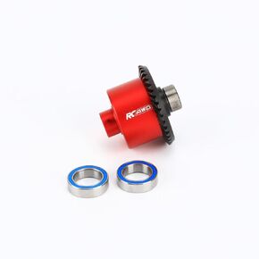 RCAWD Full Metal Gear Upgrade Rear Transmission Module Set(40T,14T) 1/10 LOSI Baja Rey Rock Racer Parts(Red)