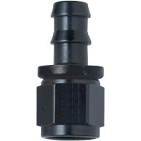 Fragola 200116-BL Black Size (-16) Straight Push Lock Hose Fitting